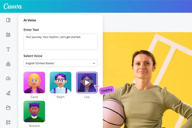 Canva AI Voice Generator