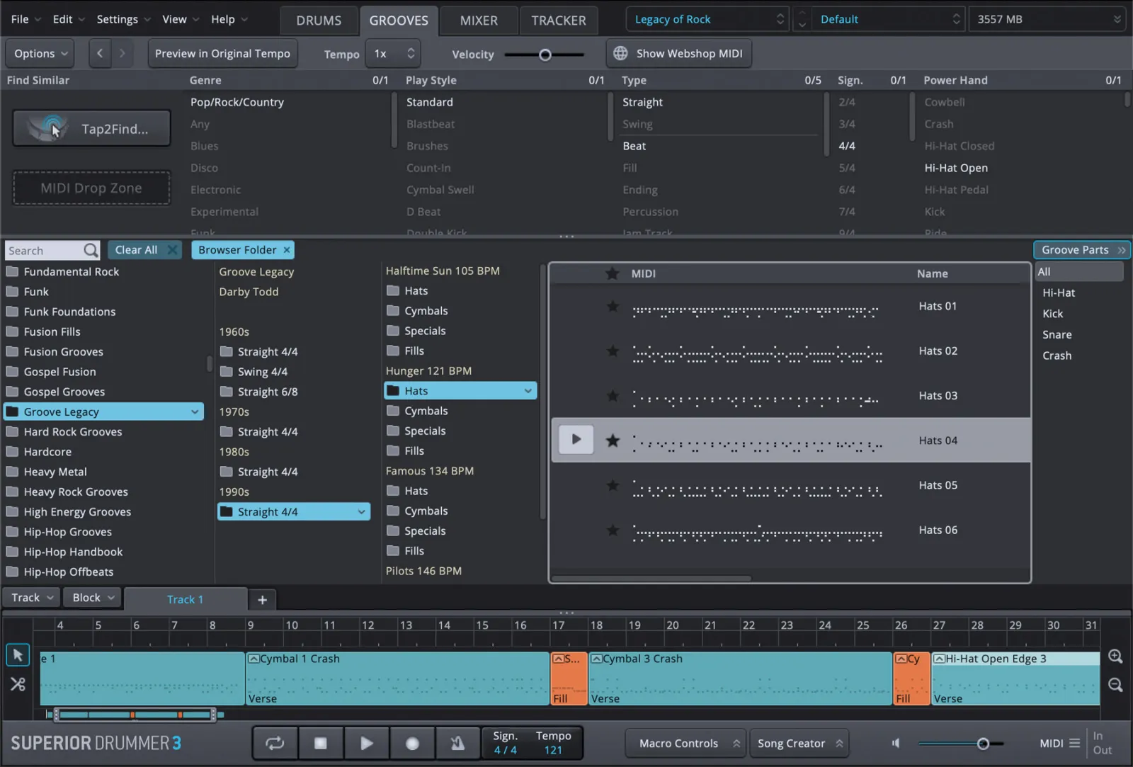 Groove Legacy MIDI