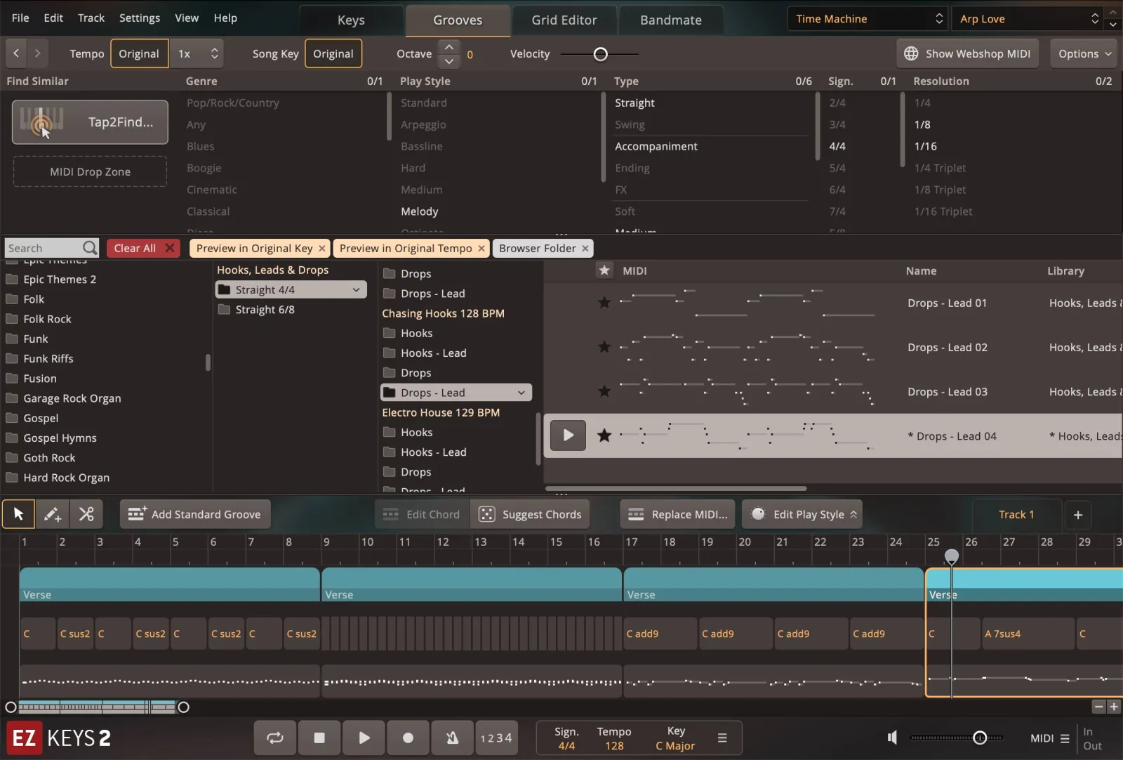 Hooks Leads Drops EZkeys MIDI