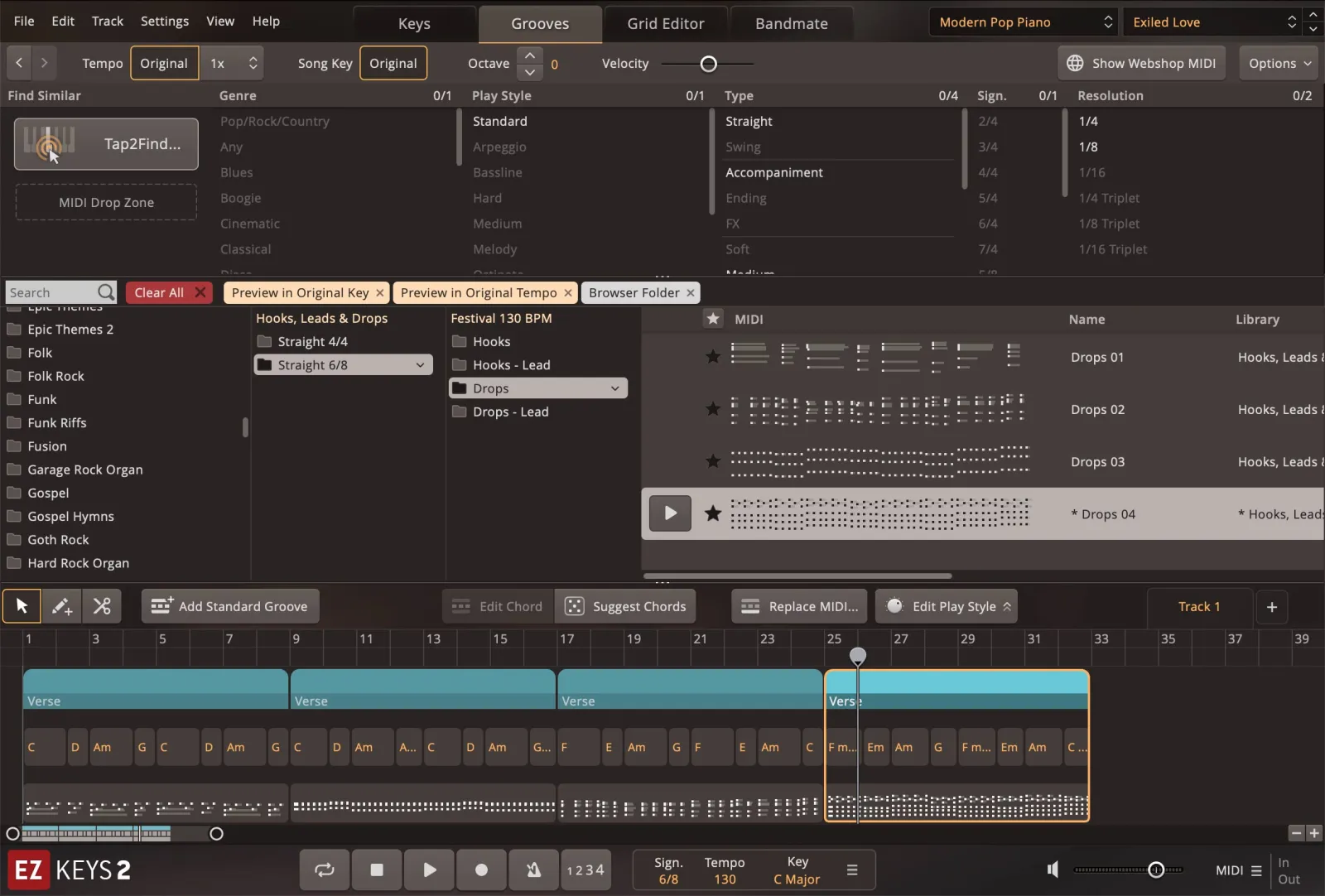 Hooks Leads Drops EZkeys MIDI
