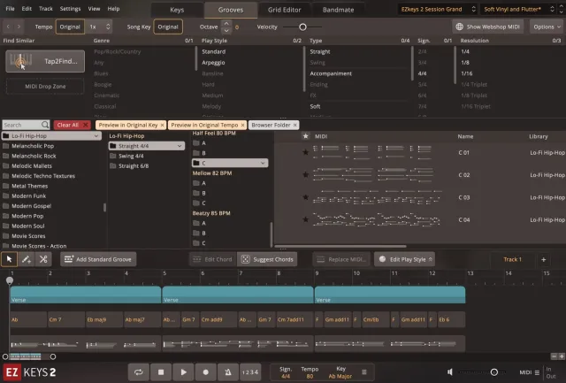 Lo-Fi Hip Hop EZkeys MIDI