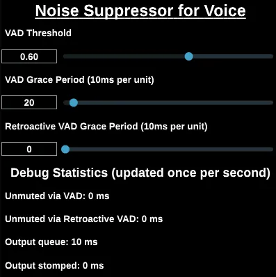 Noise suppression for voice