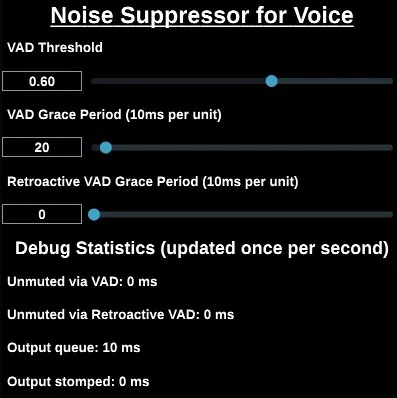 Noise suppression for voice